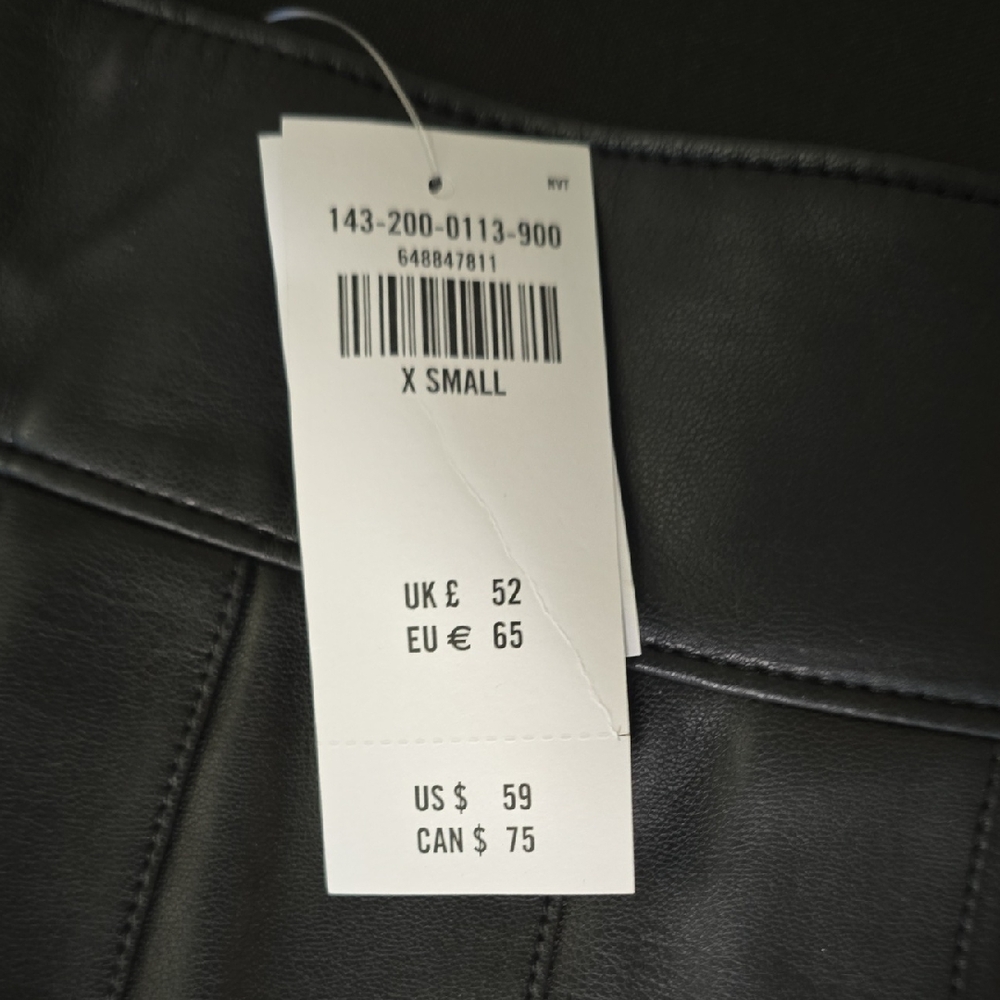 Abercrombie & Fitch Black Vegan Leather Skirt